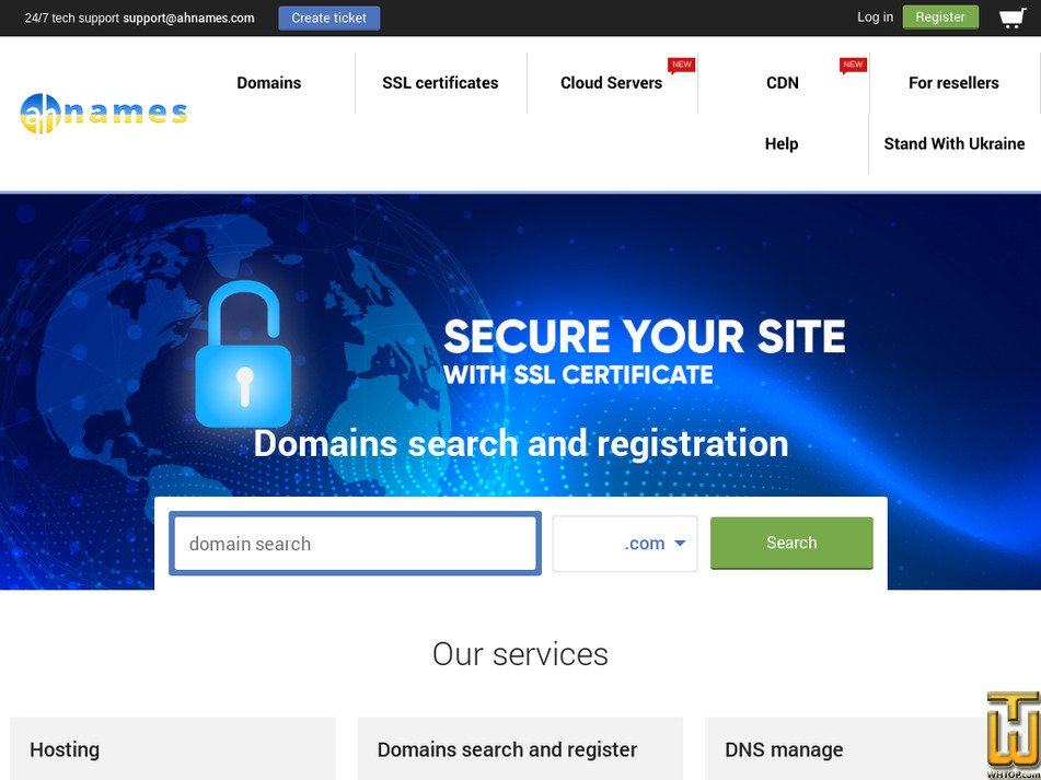 ahnames.com screenshot
