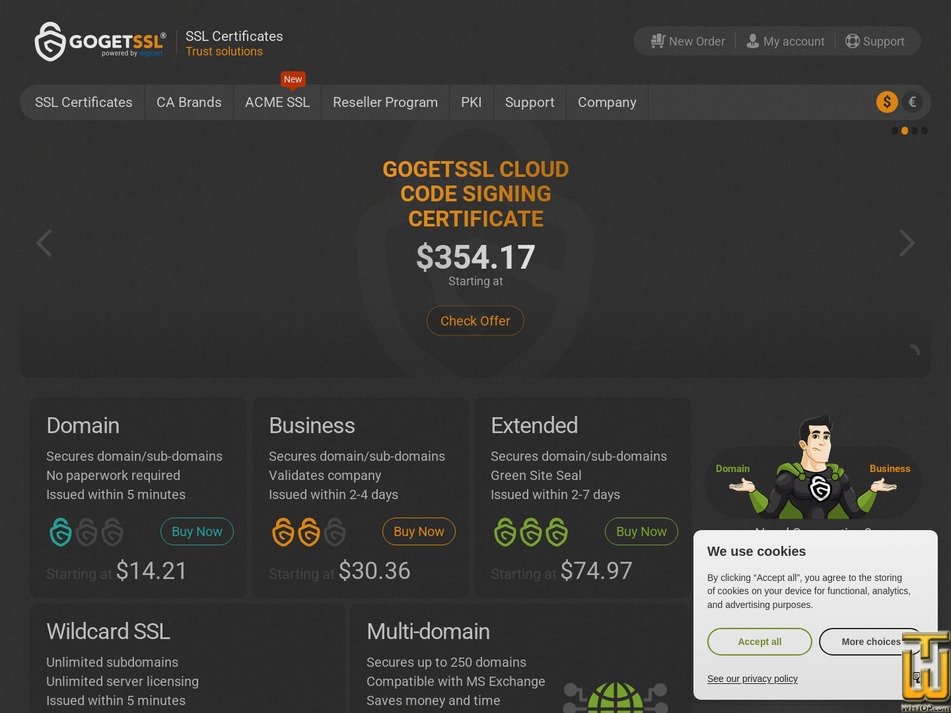 gogetssl.com screenshot