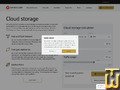 screenshot of Cloud storage from servers.com